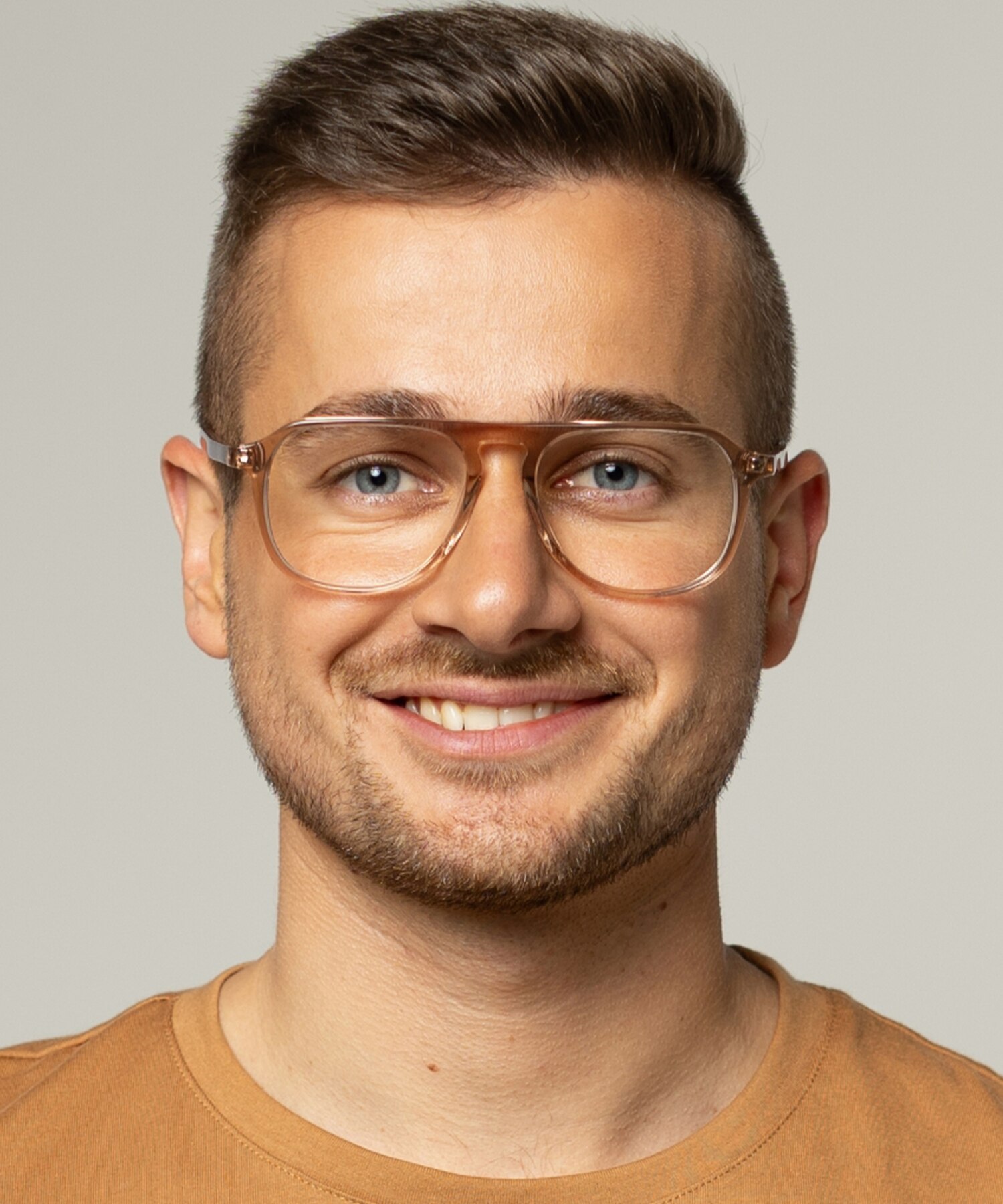 Berlin Crystal Beige AcetatEyeglass Frames für Herren von B24