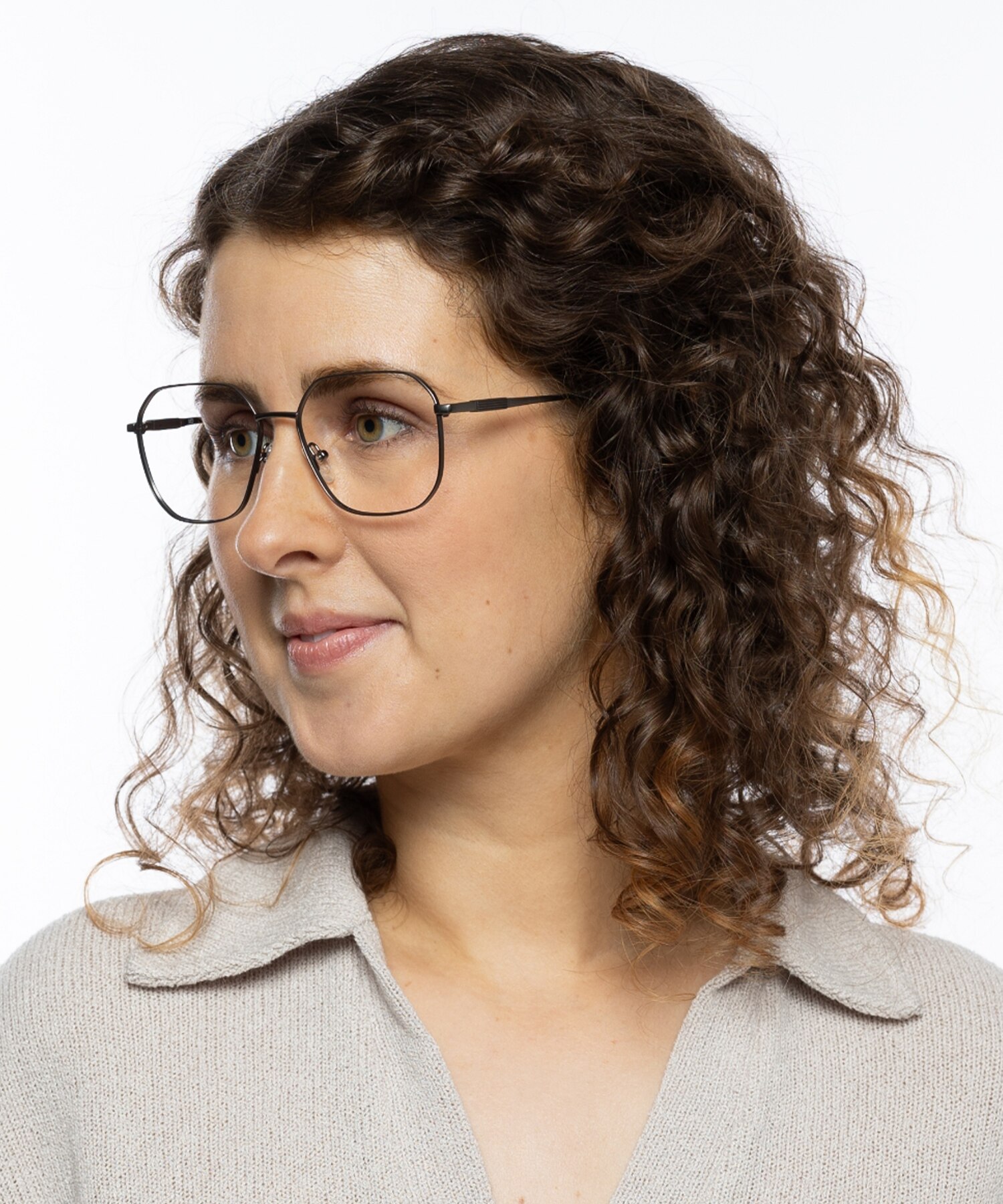 Düsseldorf Matt Gun MetallEyeglass Frames für Damen von B24