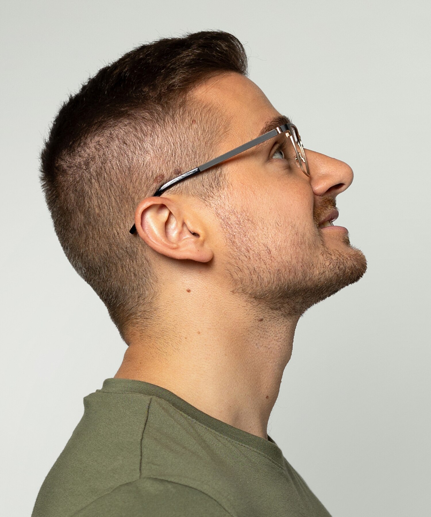 James Matt Black  &  Matt Gold  &  Black MetallEyeglass Frames für Herren von B24