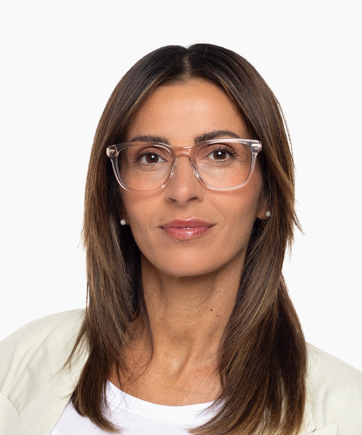 Bel Air Kristal nude  &  paars  &  roze AcetaatEyeglass Frames voor dames van B24