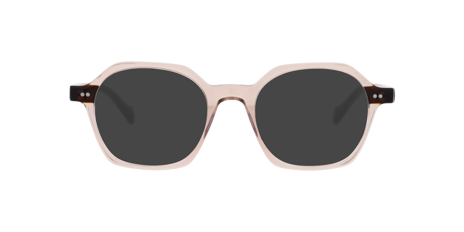 Solin Brown On Crystal Light Brown AcetatEyeglass Frames von B24, mit getönten Gläsern