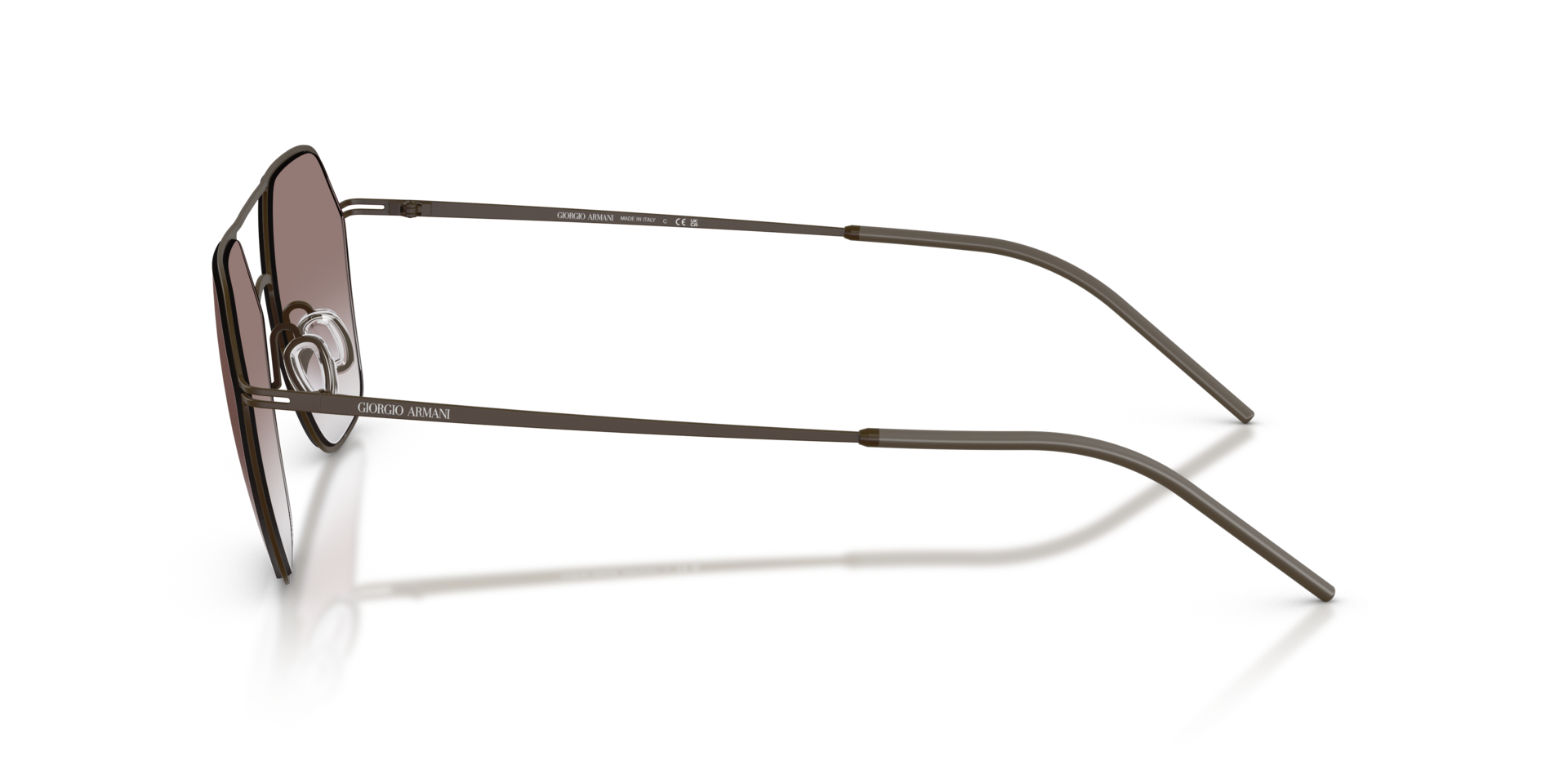 AR6185 Matt Braun MetallSunglass Frames von B24, Seitenansicht