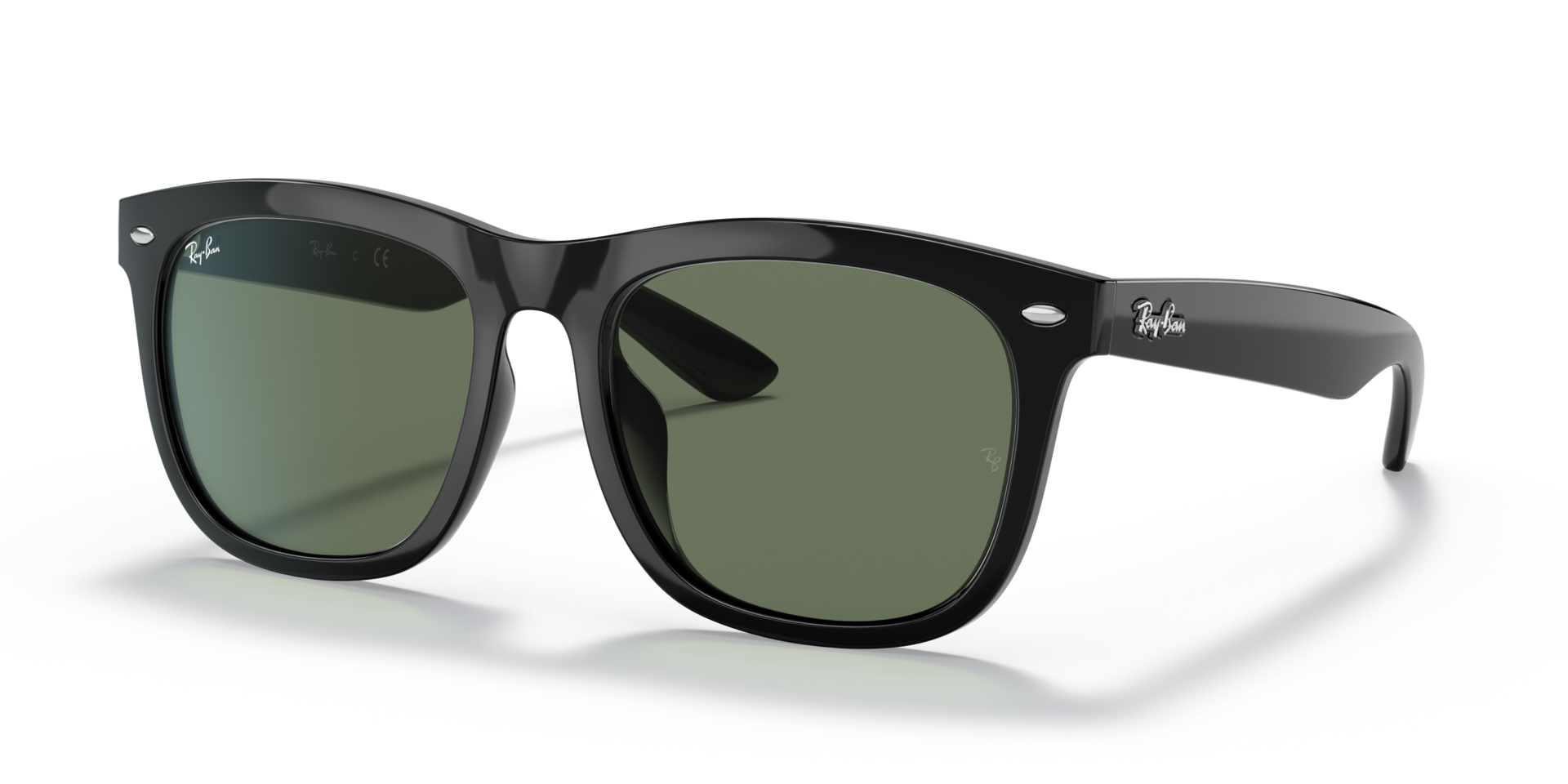 RB4260D Zwart KunststofSunglass Frames van B24, Hoekweergave