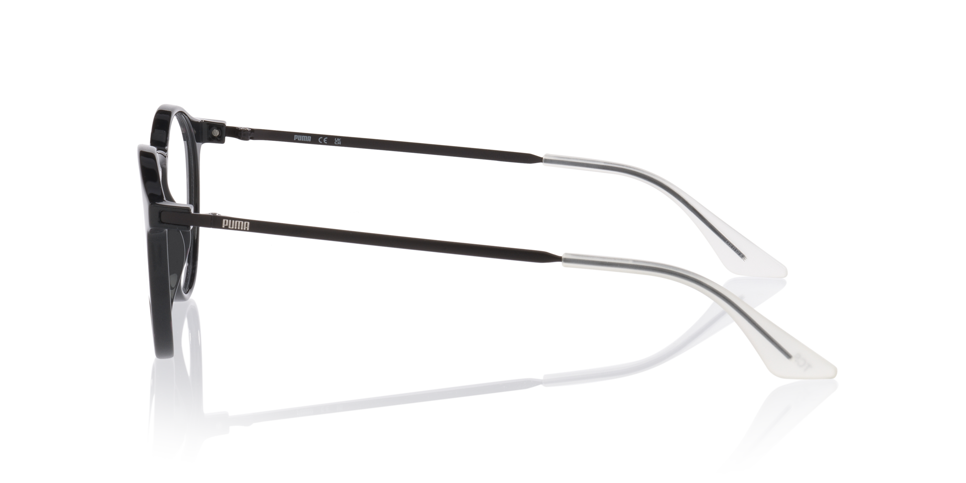 Pu0524O Zwart KunststofEyeglass Frames van B24, Zijaanzicht