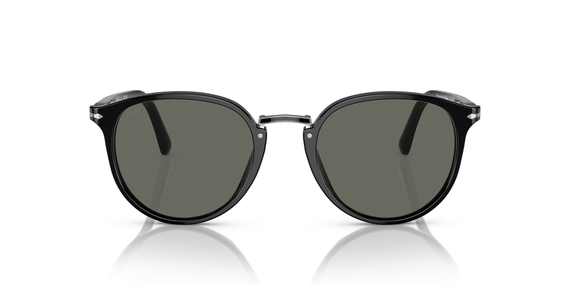PO3210S Zwart AcetaatSunglass Frames van B24, Vooraanzicht