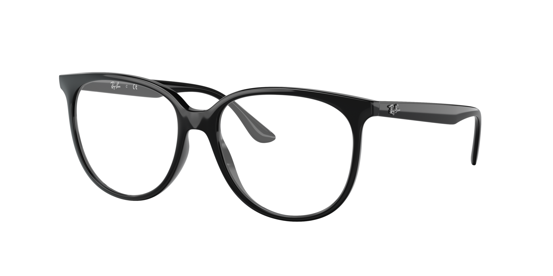 RB4378V Schwarz KunststoffEyeglass Frames von B24, Dreiviertelansicht