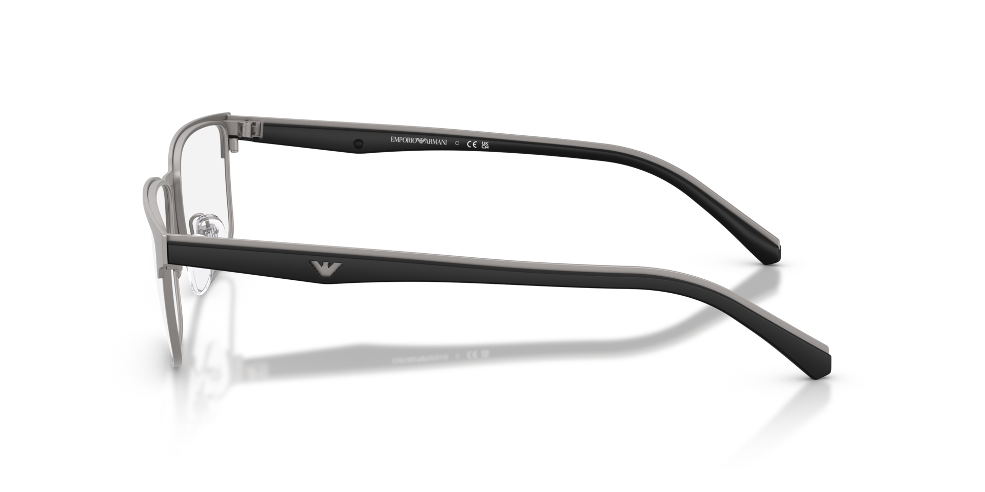 EA1175 Mat Staalgrijs MetaalEyeglass Frames van B24, Zijaanzicht