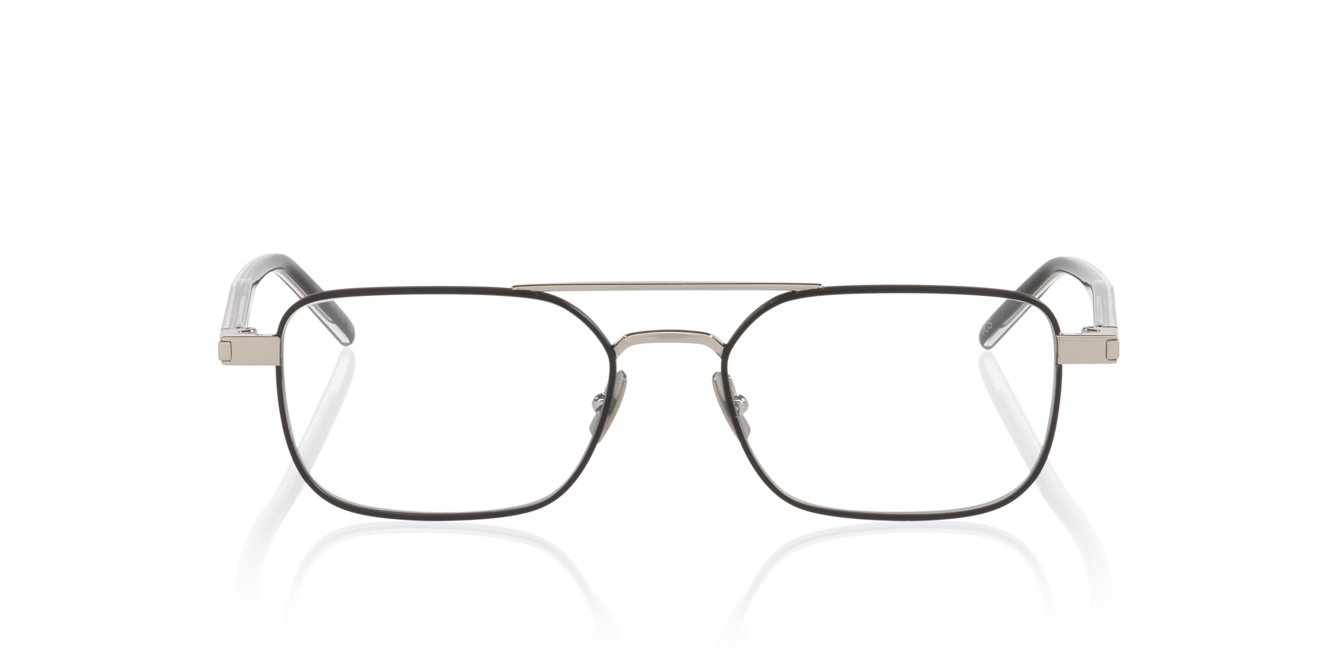 SL 780 Silver Shiny MetaalEyeglass Frames van B24, Vooraanzicht