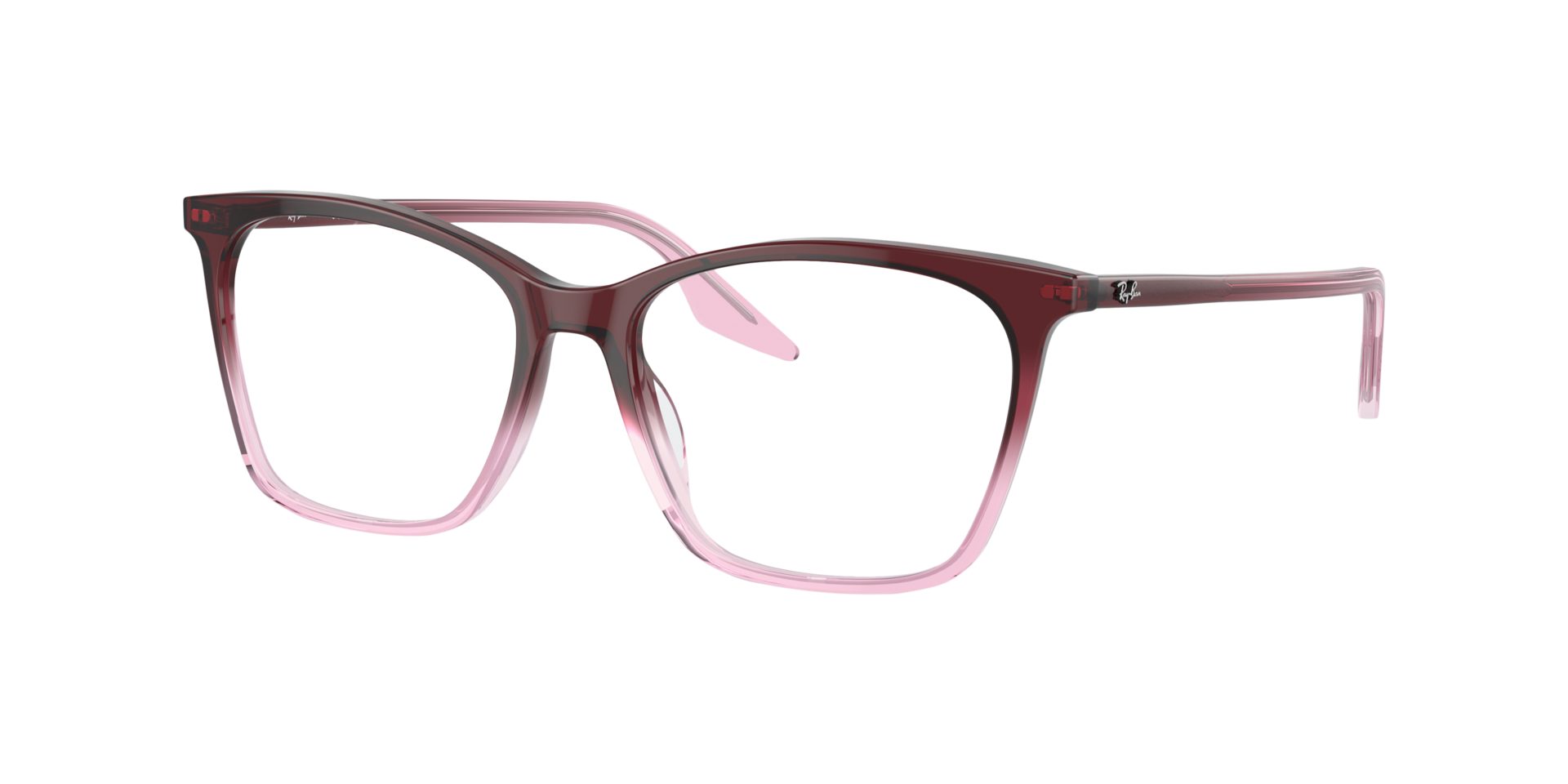 RB5422 Red & Pink AcetatEyeglass Frames von B24, Dreiviertelansicht