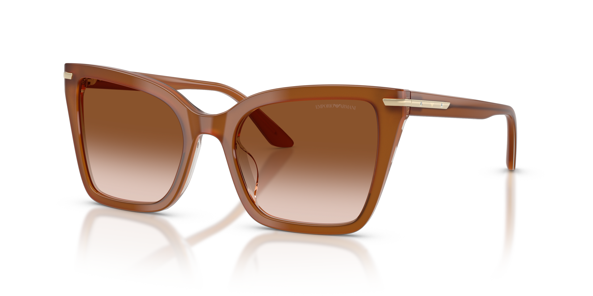 EA4273BU Tobacco AcetaatSunglass Frames van B24, Hoekweergave