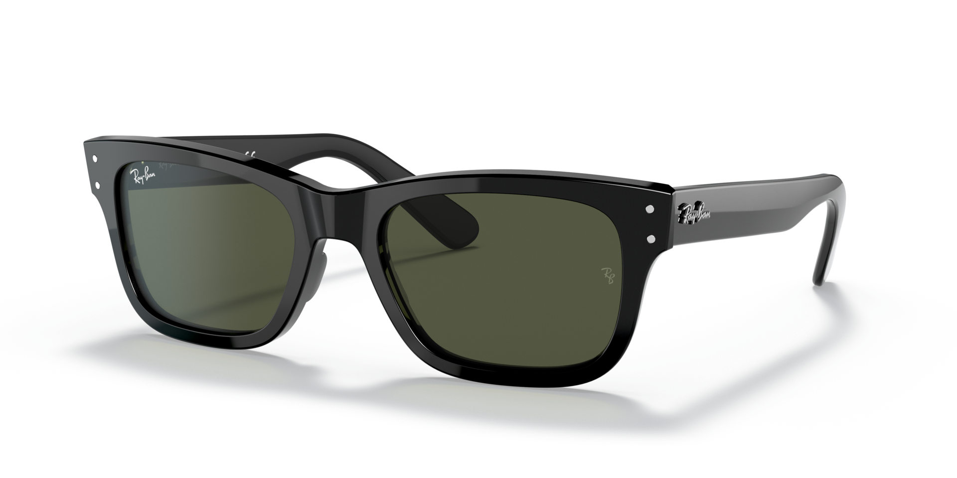 RB2283 Zwart AcetaatSunglass Frames van B24, Hoekweergave