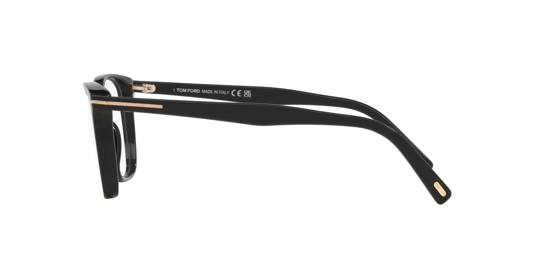 FT5949-B Glänzendes Schwarz AcetatEyeglass Frames von B24, Seitenansicht