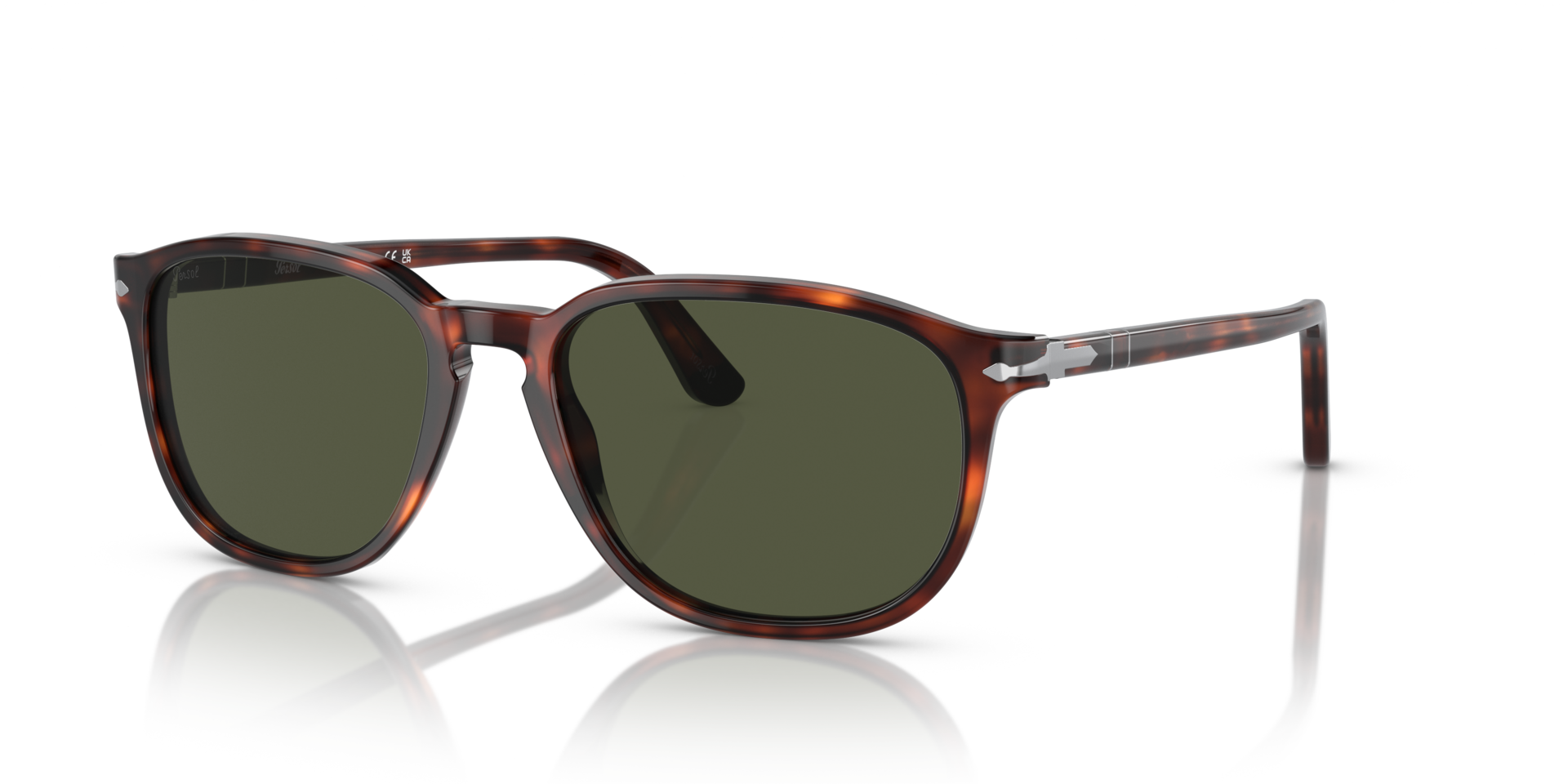 PO3019S Havana AcetaatSunglass Frames van B24, Hoekweergave
