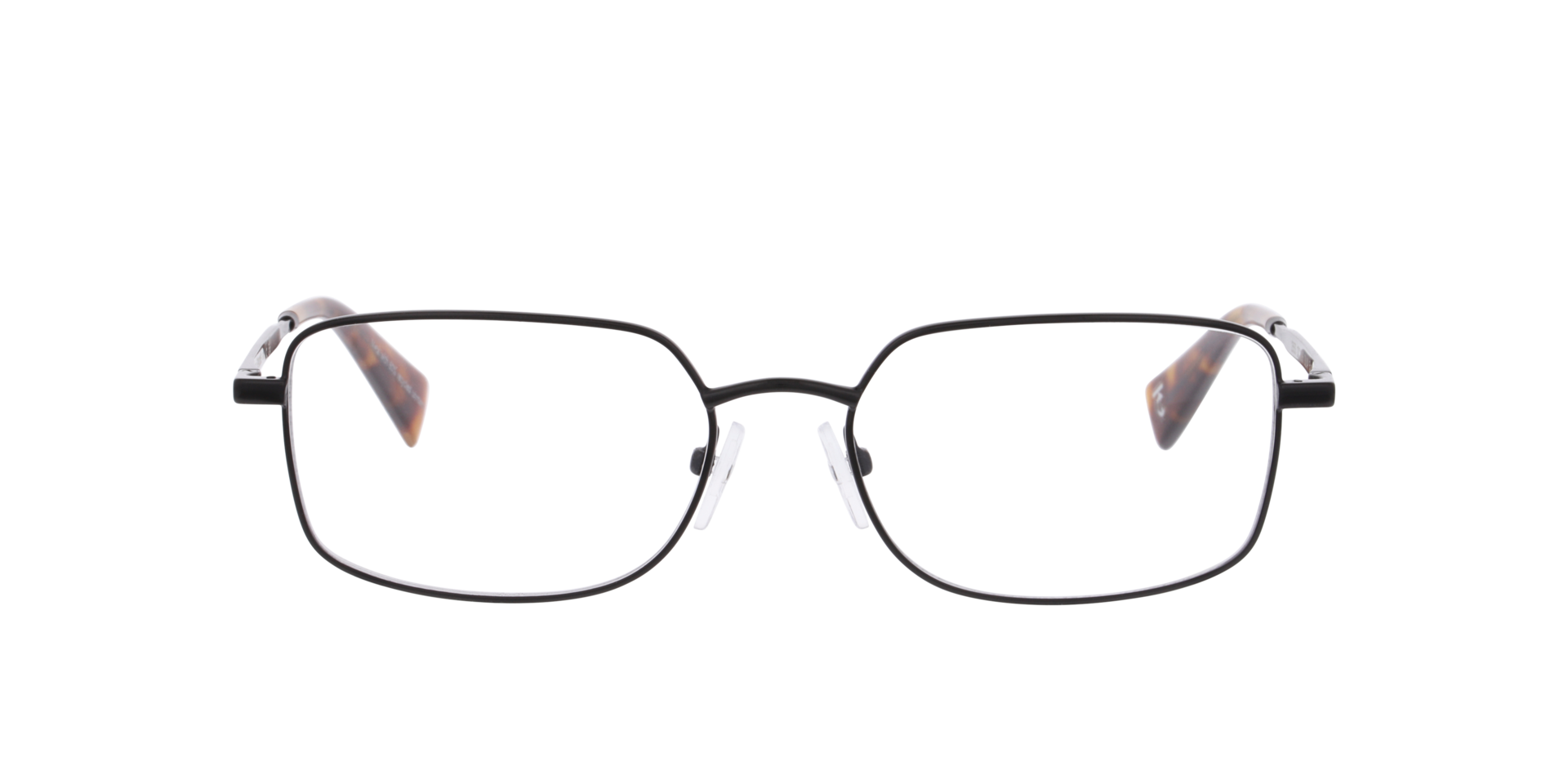 Silva Schwarz MetallEyeglass Frames von B24, Vorderansicht