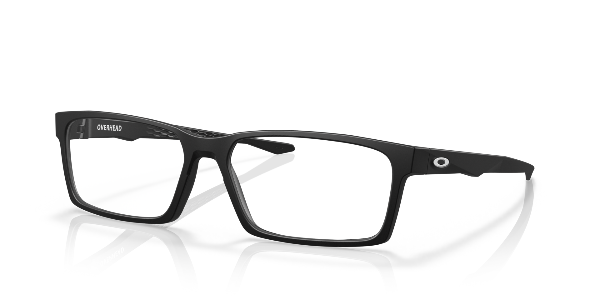 OVERHEAD Schwarz satiniert KunststoffEyeglass Frames von B24, Dreiviertelansicht