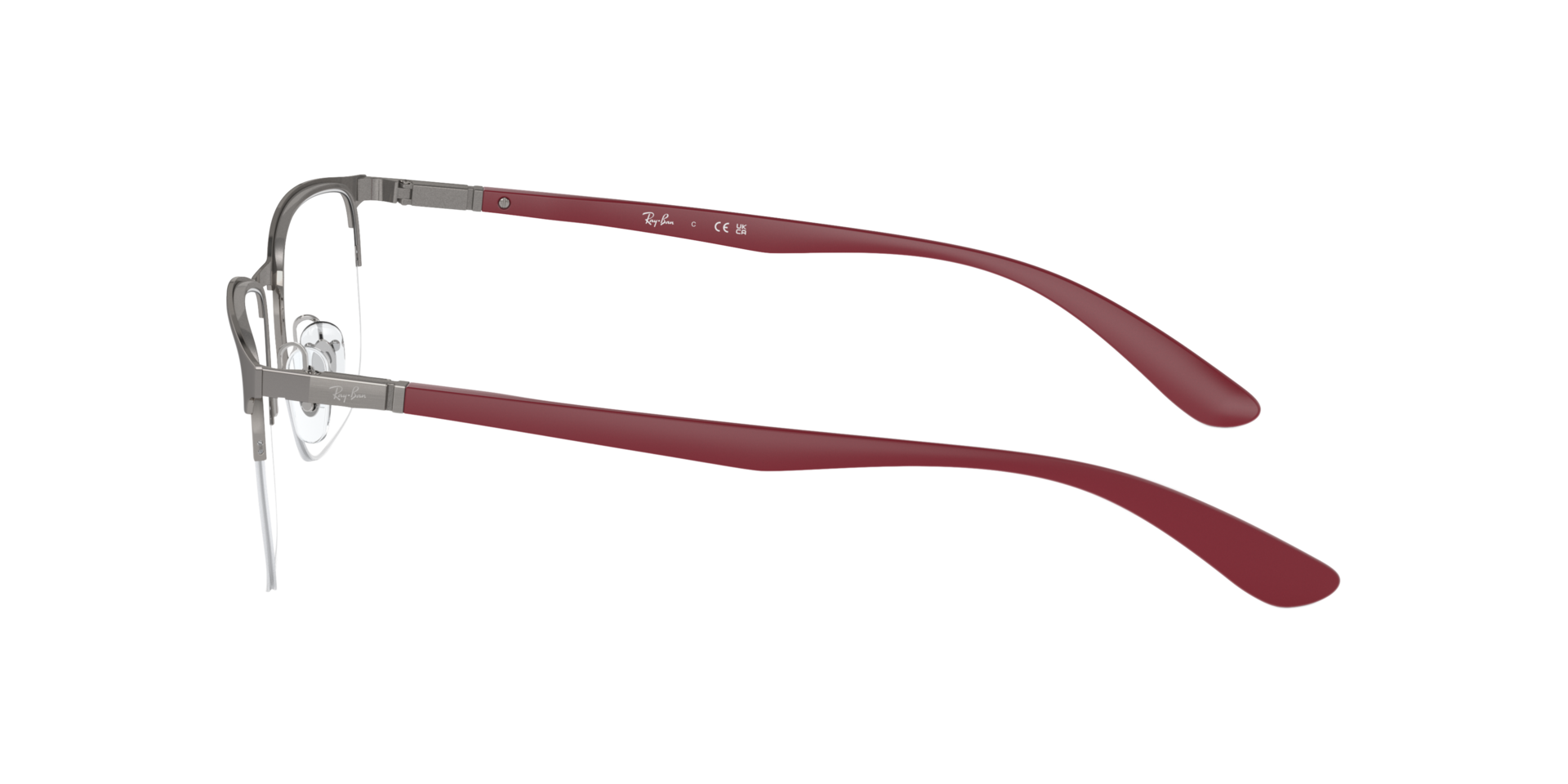 RB6513 Gunmetal MetallEyeglass Frames von B24, Seitenansicht