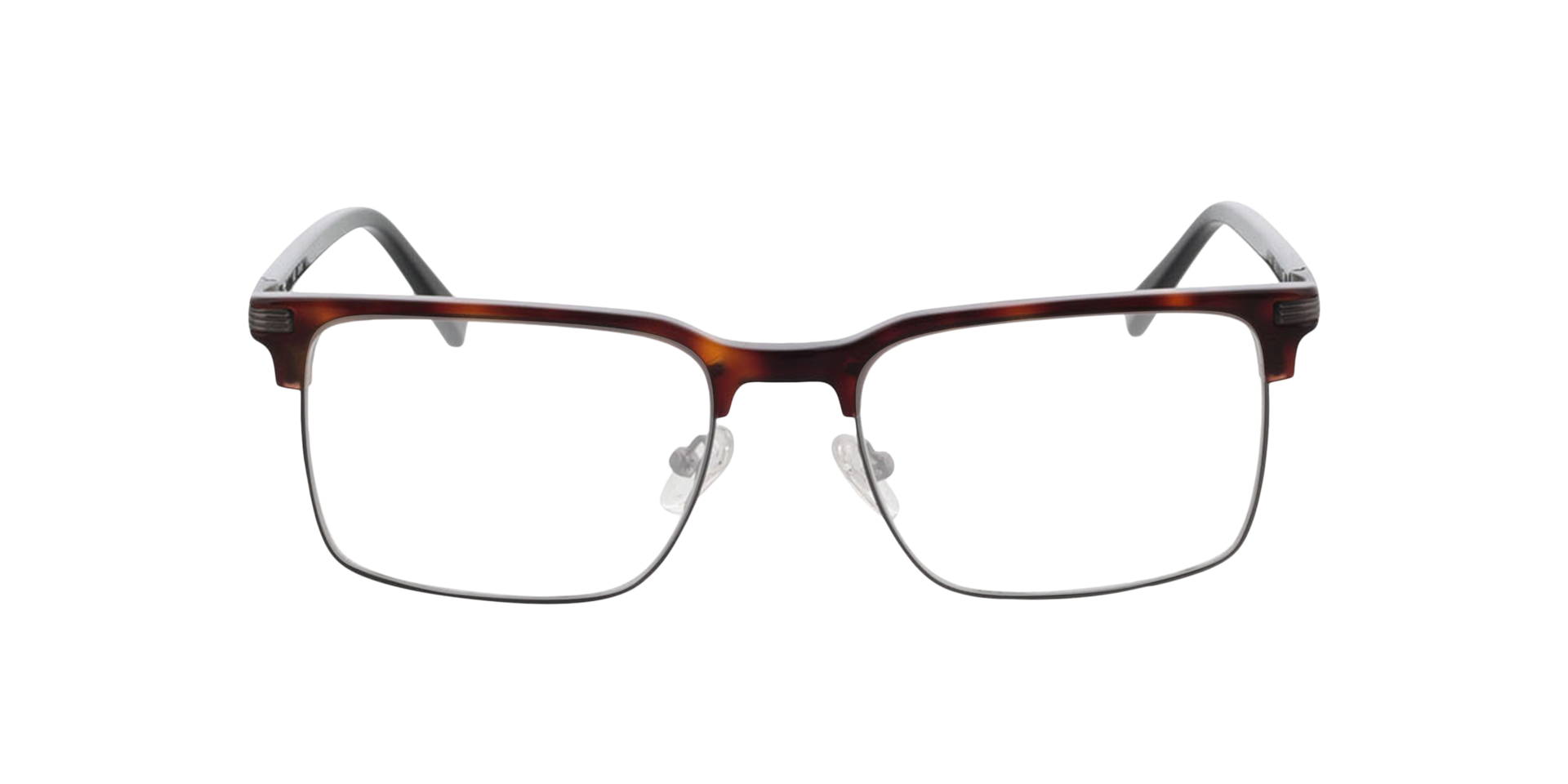Irvine Havana MetaalEyeglass Frames van B24, Vooraanzicht