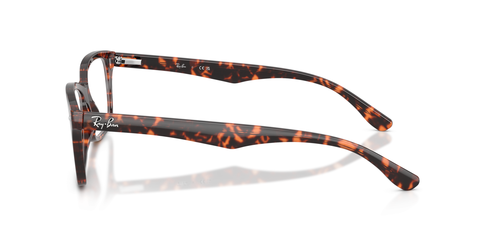 RB5228 Havana Red Turtle AcetaatEyeglass Frames van B24, Zijaanzicht