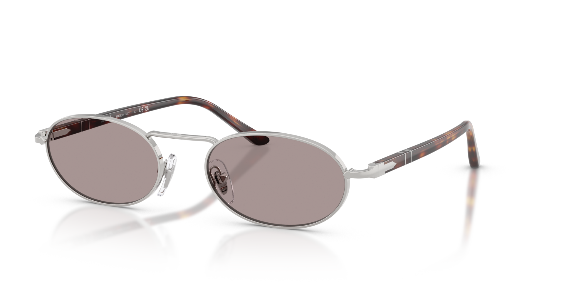 PO1023S Zilver MetaalSunglass Frames van B24, Hoekweergave