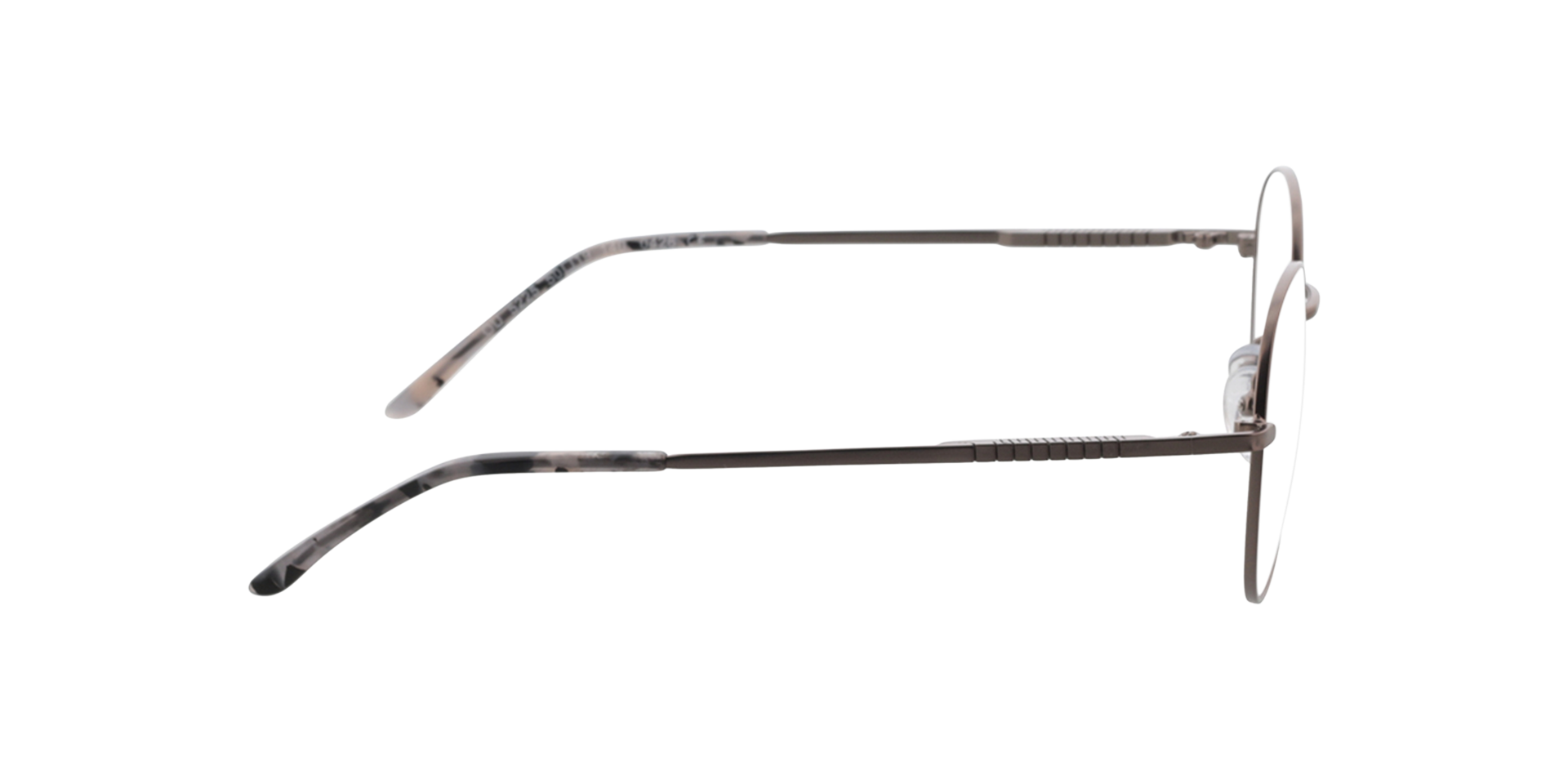 Carter Satin Gun  &  Grey Havana MetallEyeglass Frames von B24, Seitenansicht