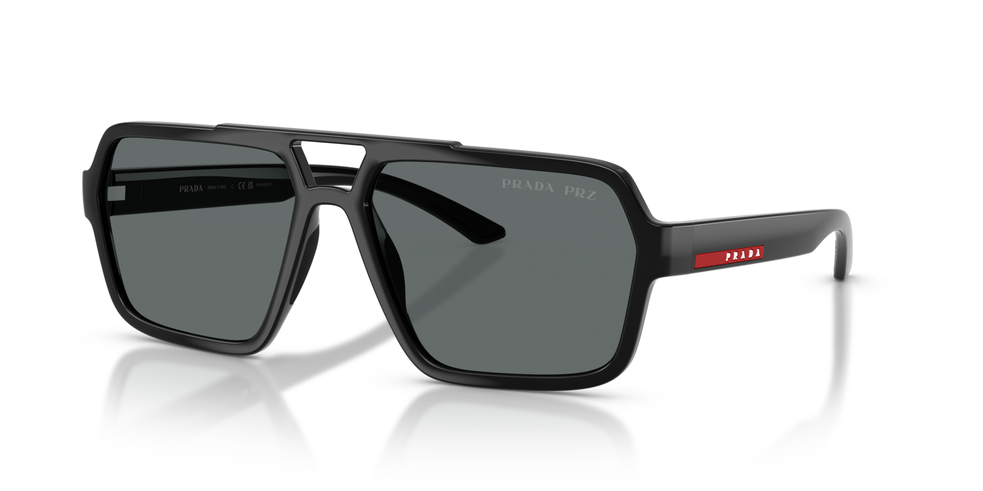 PS A06S Schwarz KunststoffSunglass Frames von B24, Dreiviertelansicht