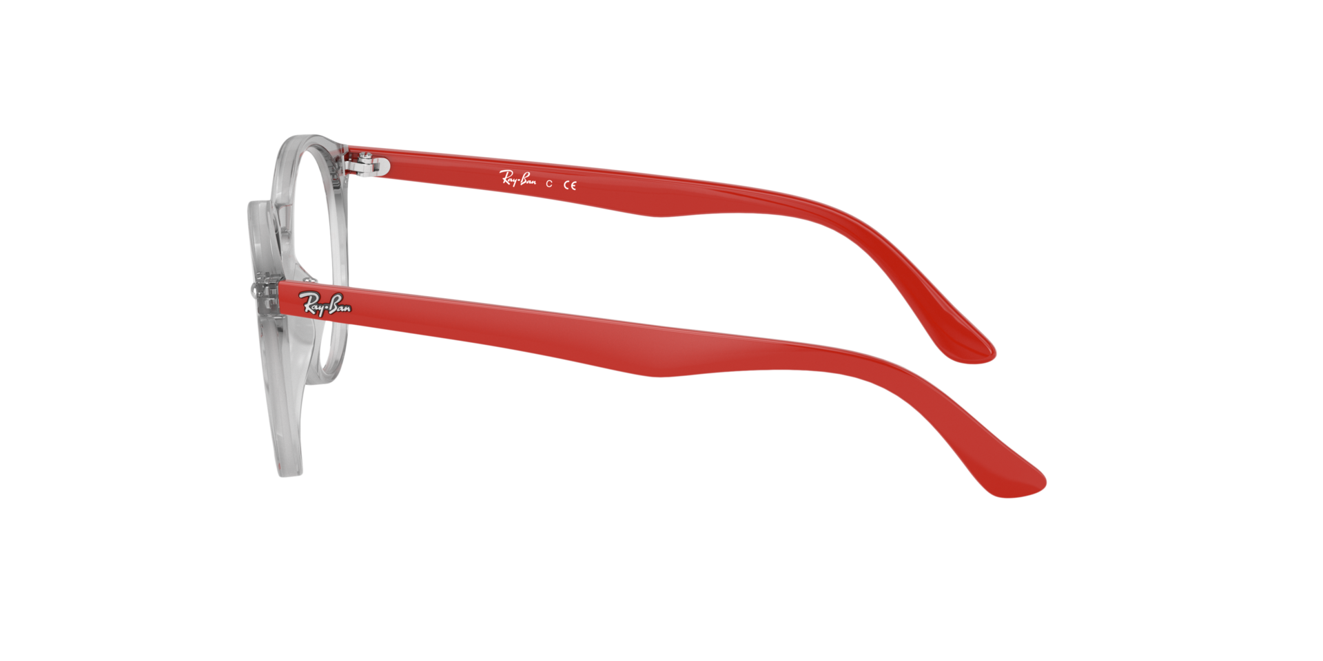 RB1594 Grau transparent KunststoffEyeglass Frames von B24, Seitenansicht