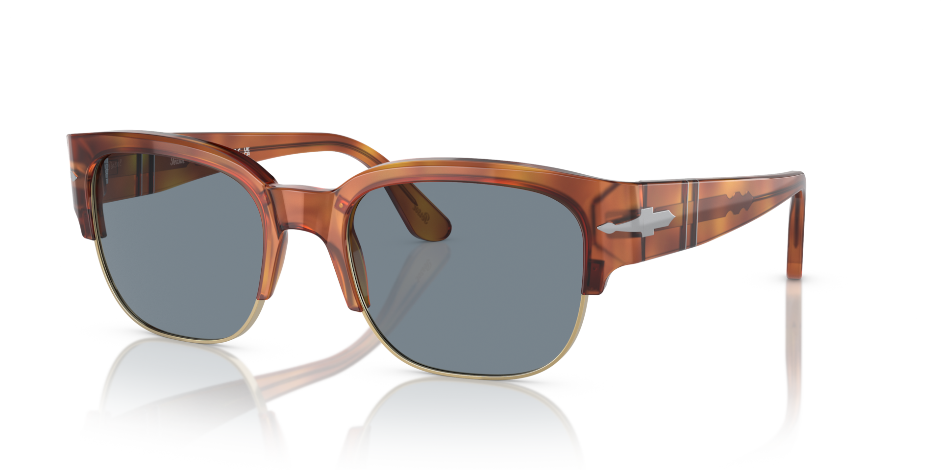 PO3319S Terra Di Siena AcetatSunglass Frames von B24, Dreiviertelansicht