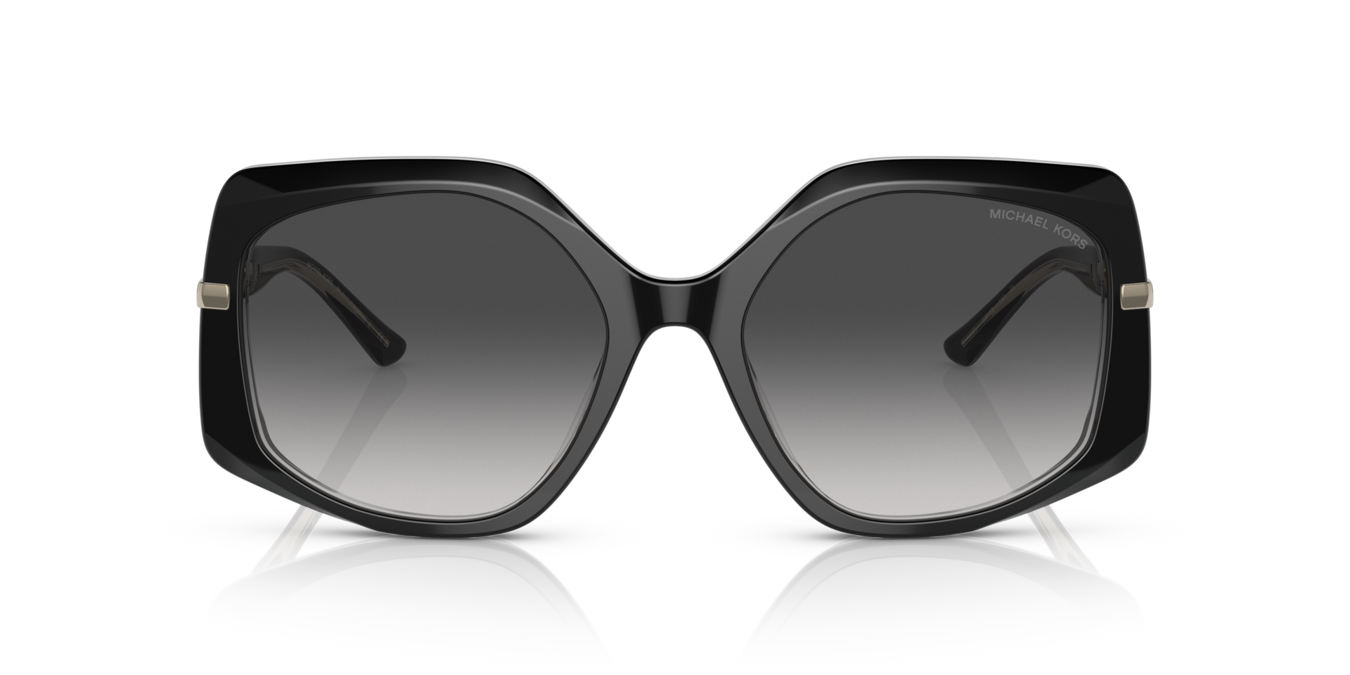 MK2177 Schwarz & Klar laminiert AcetatSunglass Frames von B24, Vorderansicht