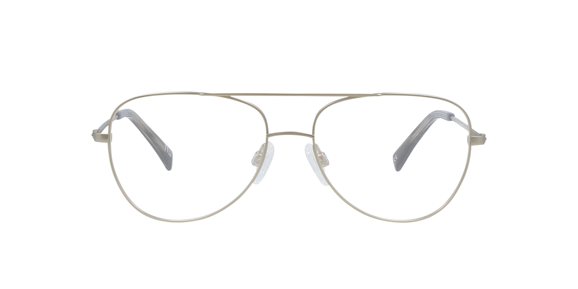 Goose Platinum Silver Titanium TitanEyeglass Frames von B24, Vorderansicht