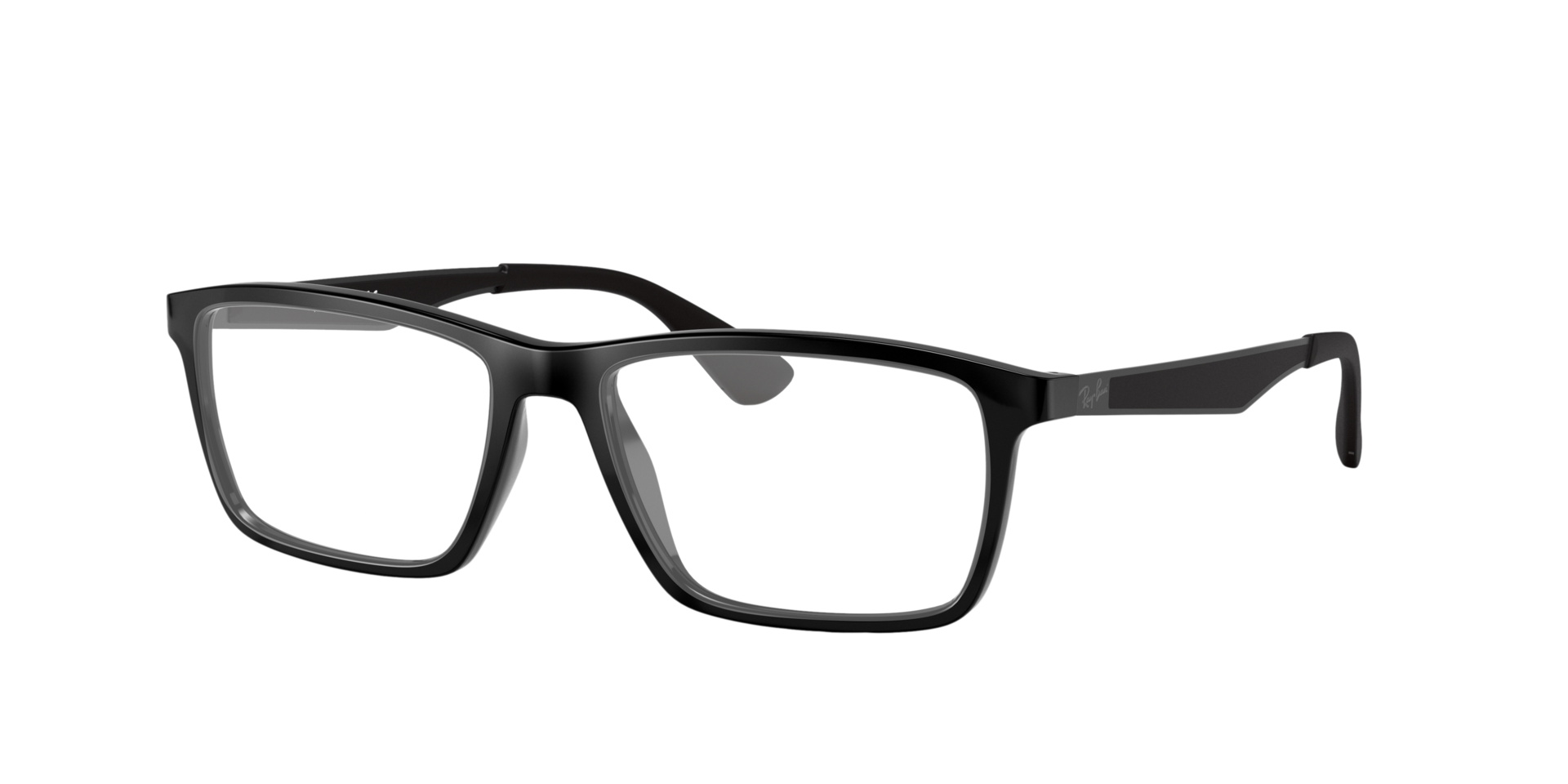 RB7056 Schwarz KunststoffEyeglass Frames von B24, Dreiviertelansicht