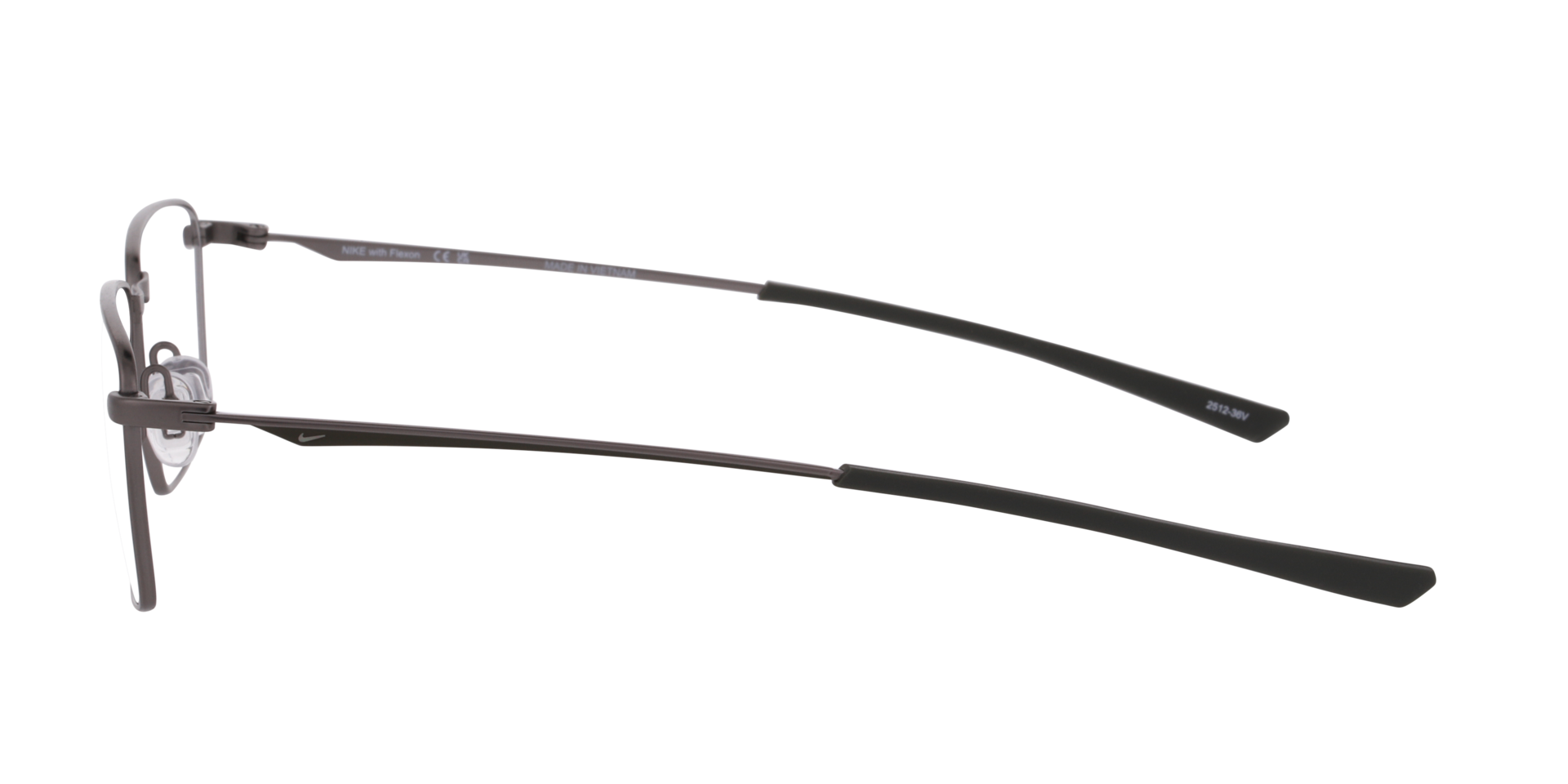 Nike 4319 Staalgrijs MetaalEyeglass Frames van B24, Zijaanzicht