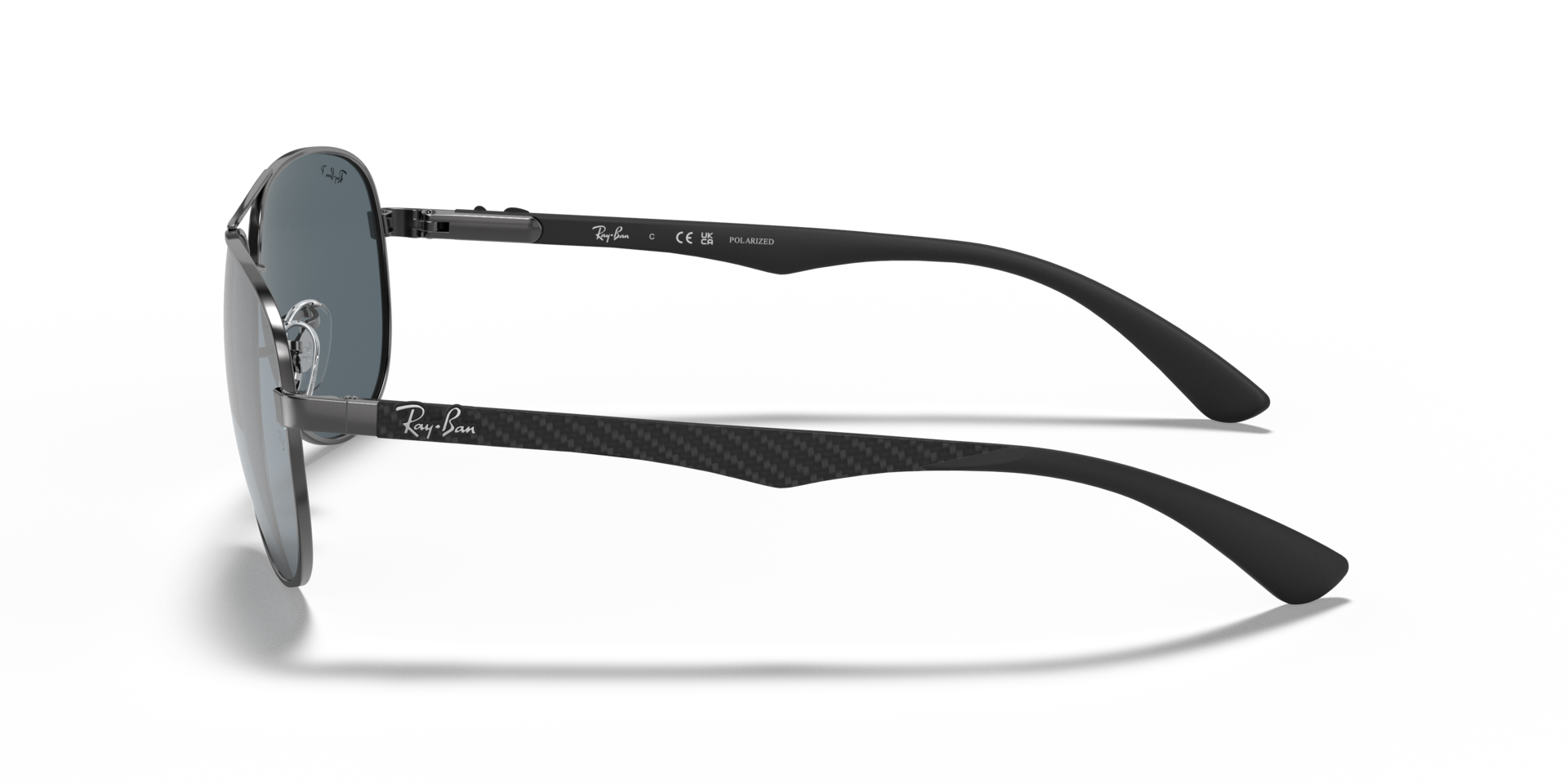 RB8313 Staalgrijs MetaalSunglass Frames van B24, Zijaanzicht