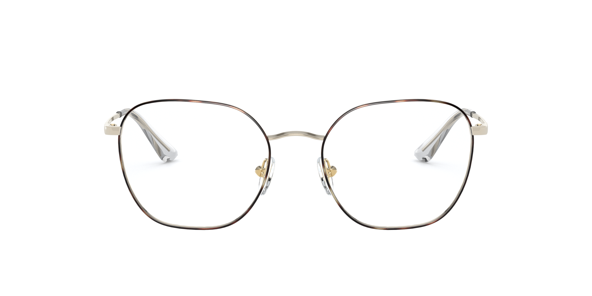 VO4178 Oben Havana & Blassgold MetallEyeglass Frames von B24, Vorderansicht