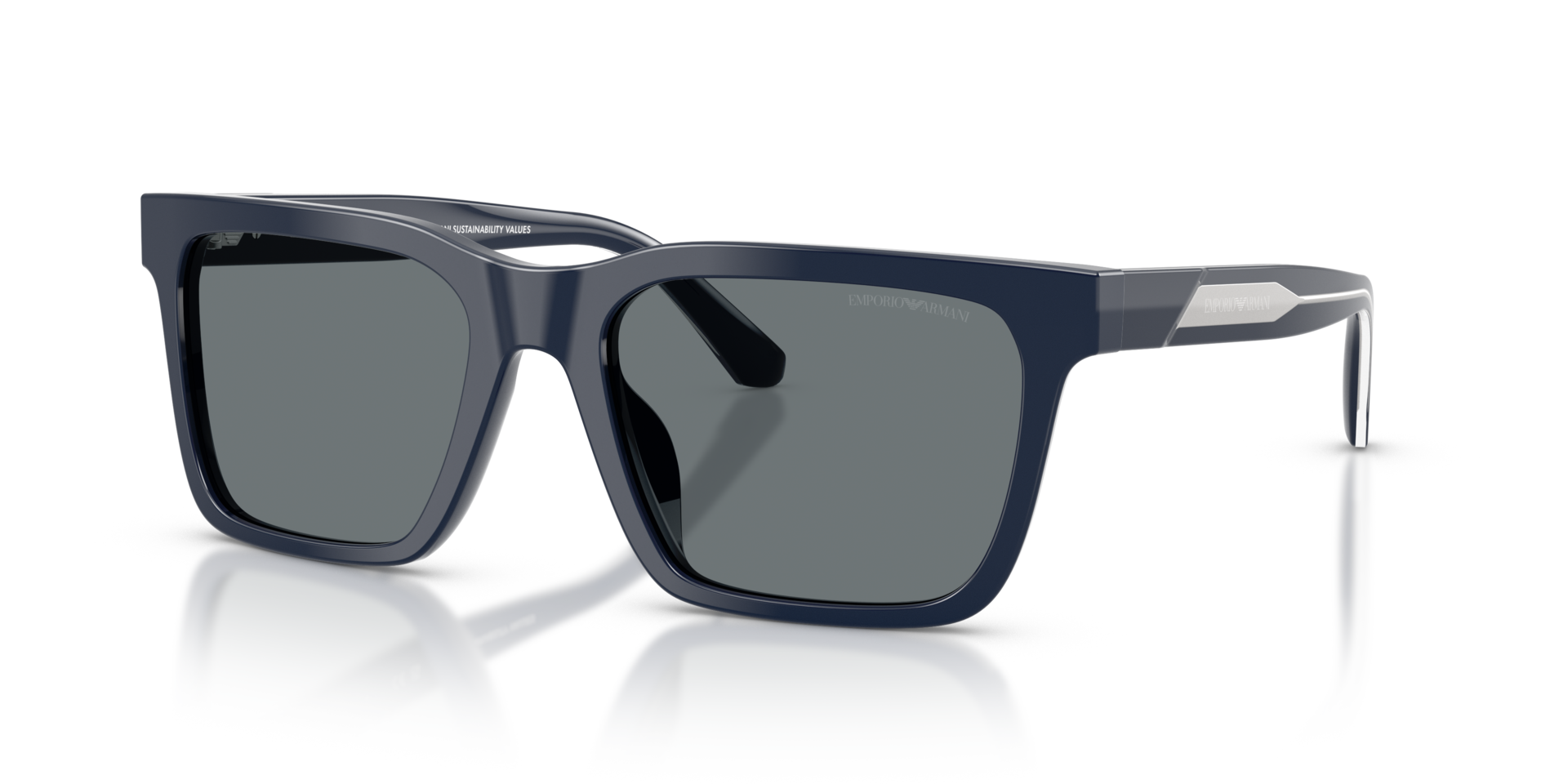 EA4262U Shiny Blue AcetaatSunglass Frames van B24, Hoekweergave