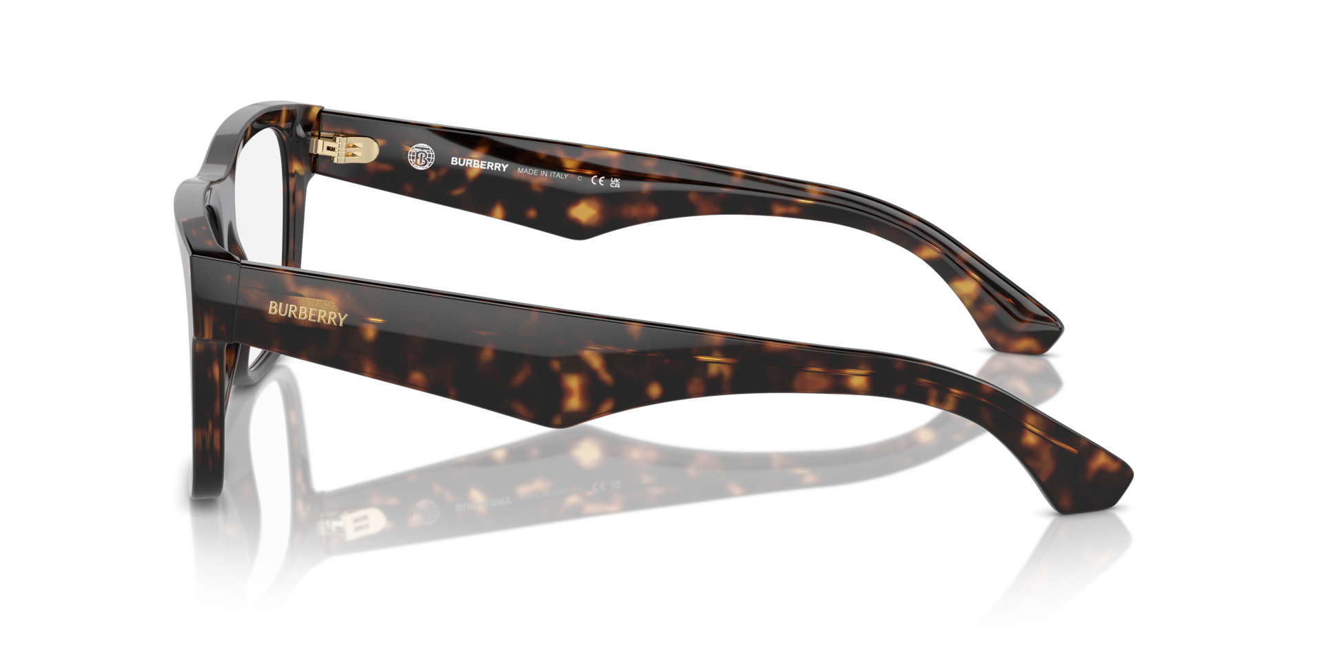 BE2411 Donker Havana AcetaatEyeglass Frames van B24, Zijaanzicht