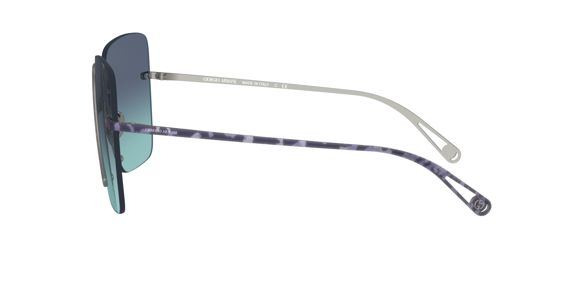 AR6118 Havana Blue MetallSunglass Frames von B24, Seitenansicht