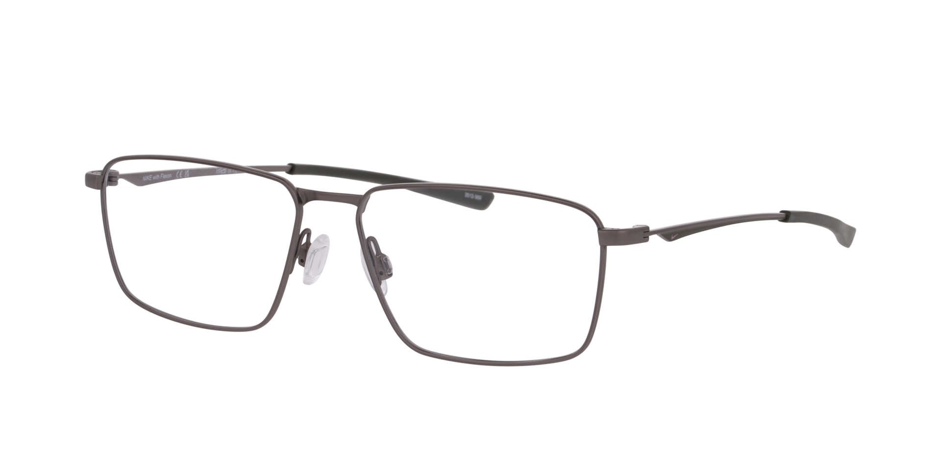 Nike 4319 Staalgrijs MetaalEyeglass Frames van B24, Hoekweergave