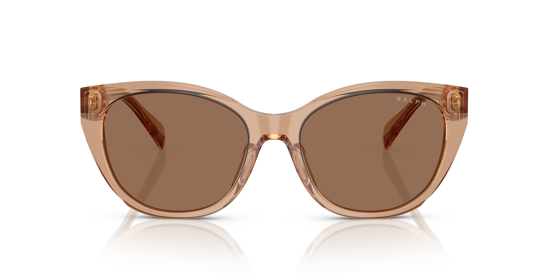 RA5324U Shiny Transparent Brown AcetaatSunglass Frames van B24, Vooraanzicht