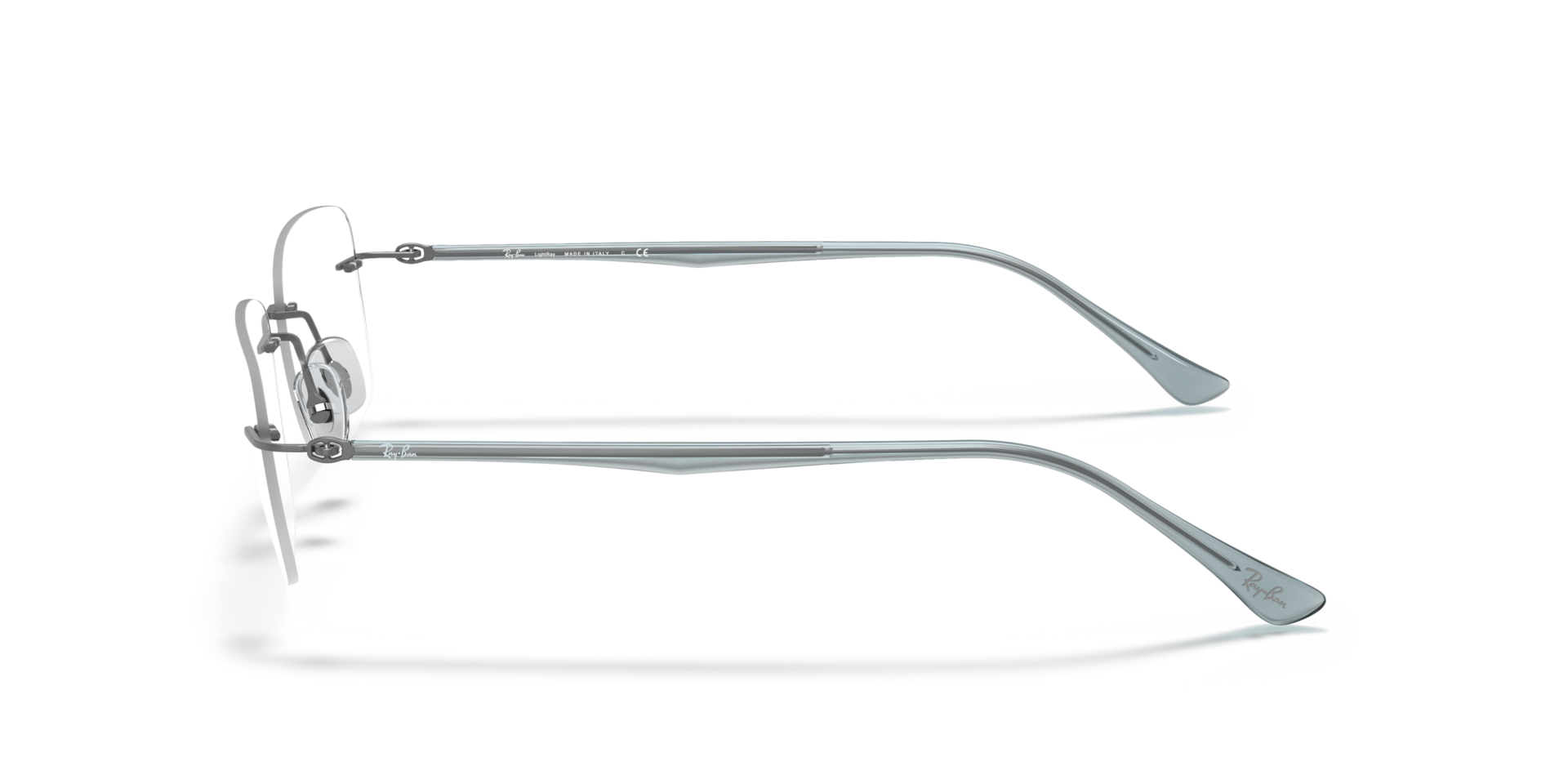 RB8725 Staalgrijs TitaanEyeglass Frames van B24, Zijaanzicht
