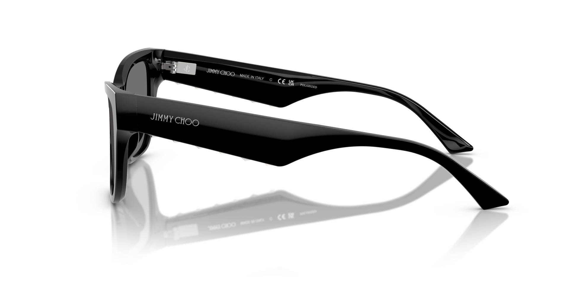 JC5024HU Zwart AcetaatSunglass Frames van B24, Zijaanzicht