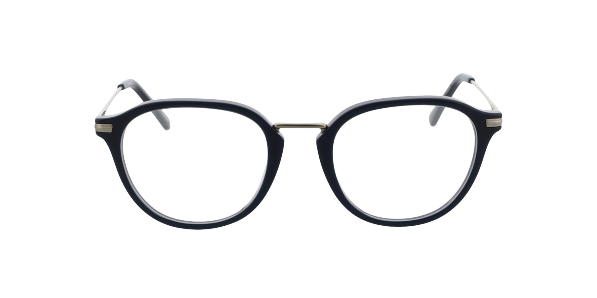 Anaheim Navy Blue  &  Matt Silver AcetatEyeglass Frames von B24, Vorderansicht
