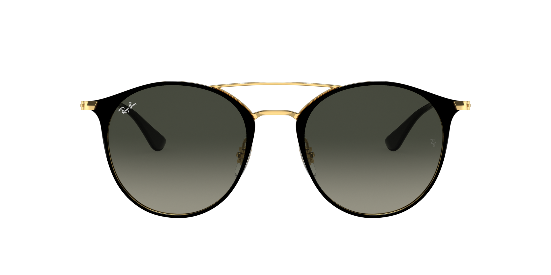 RB3546 Schwarz auf Gold MetallSunglass Frames von B24, mit getönten Gläsern