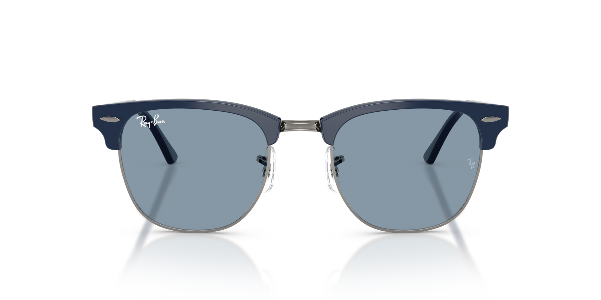 RB3016 Blue & Gunmetal AcetatSunglass Frames von B24, Vorderansicht