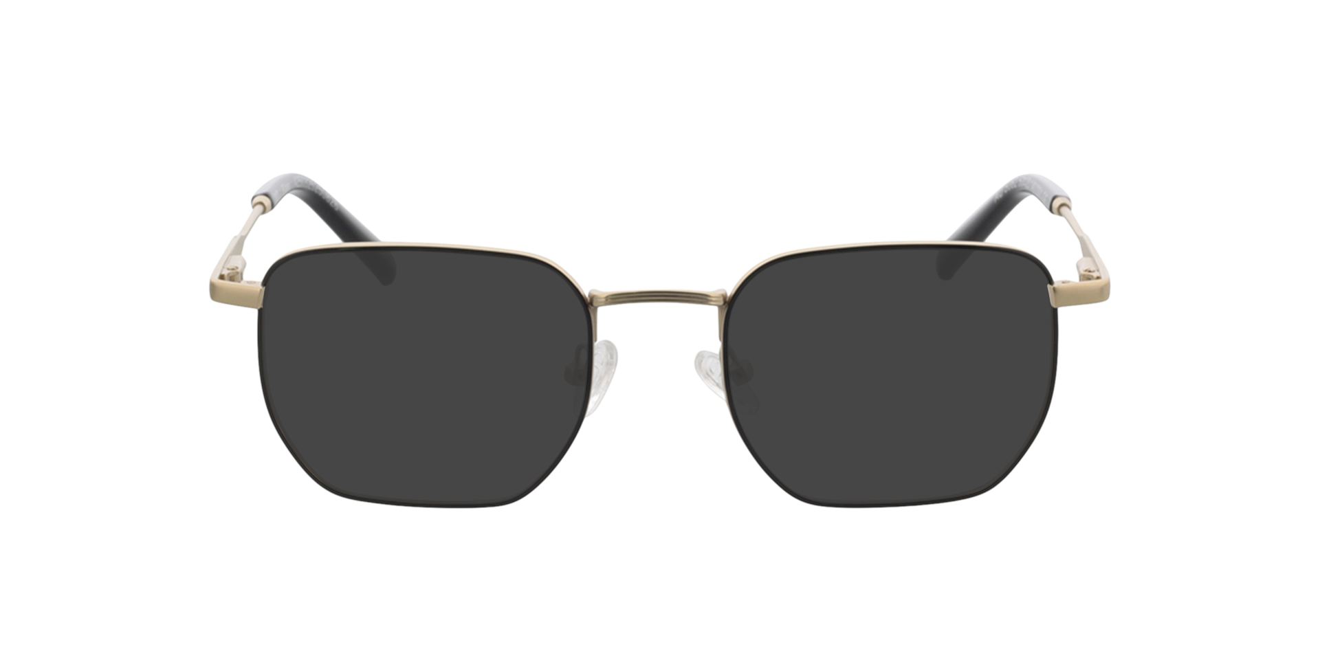 Blake Satin Gold  &  Black MetallEyeglass Frames von B24, mit getönten Gläsern
