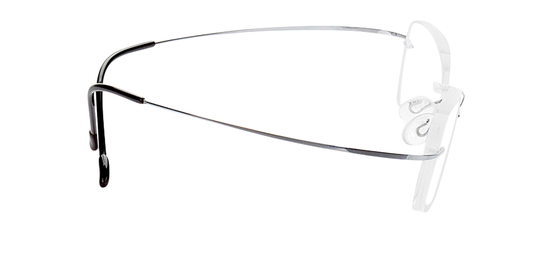 Mackay Zilver TitaanEyeglass Frames van B24, Zijaanzicht
