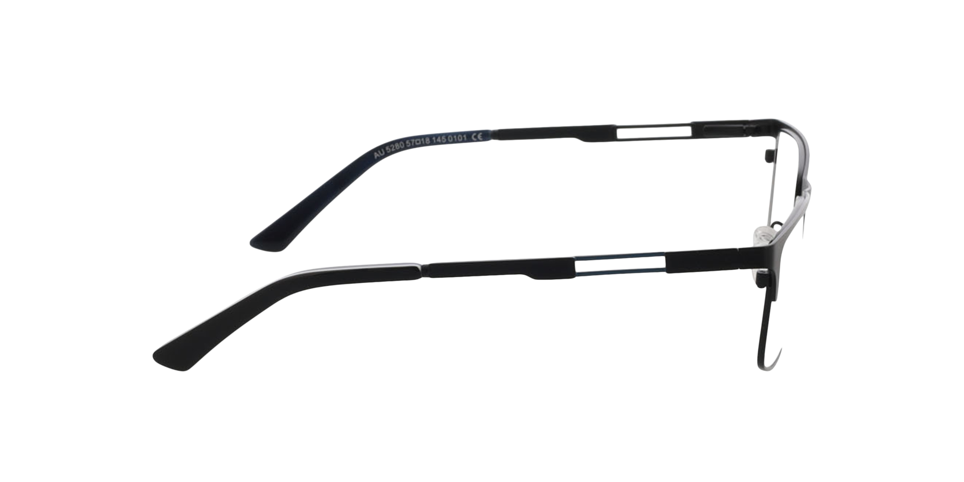 Porto Zwart  &  wit  &  blauw MetaalEyeglass Frames van B24, Zijaanzicht