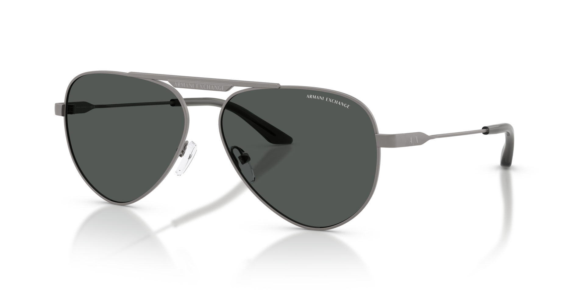 AX2060S Mat Staalgrijs MetaalSunglass Frames van B24, Hoekweergave
