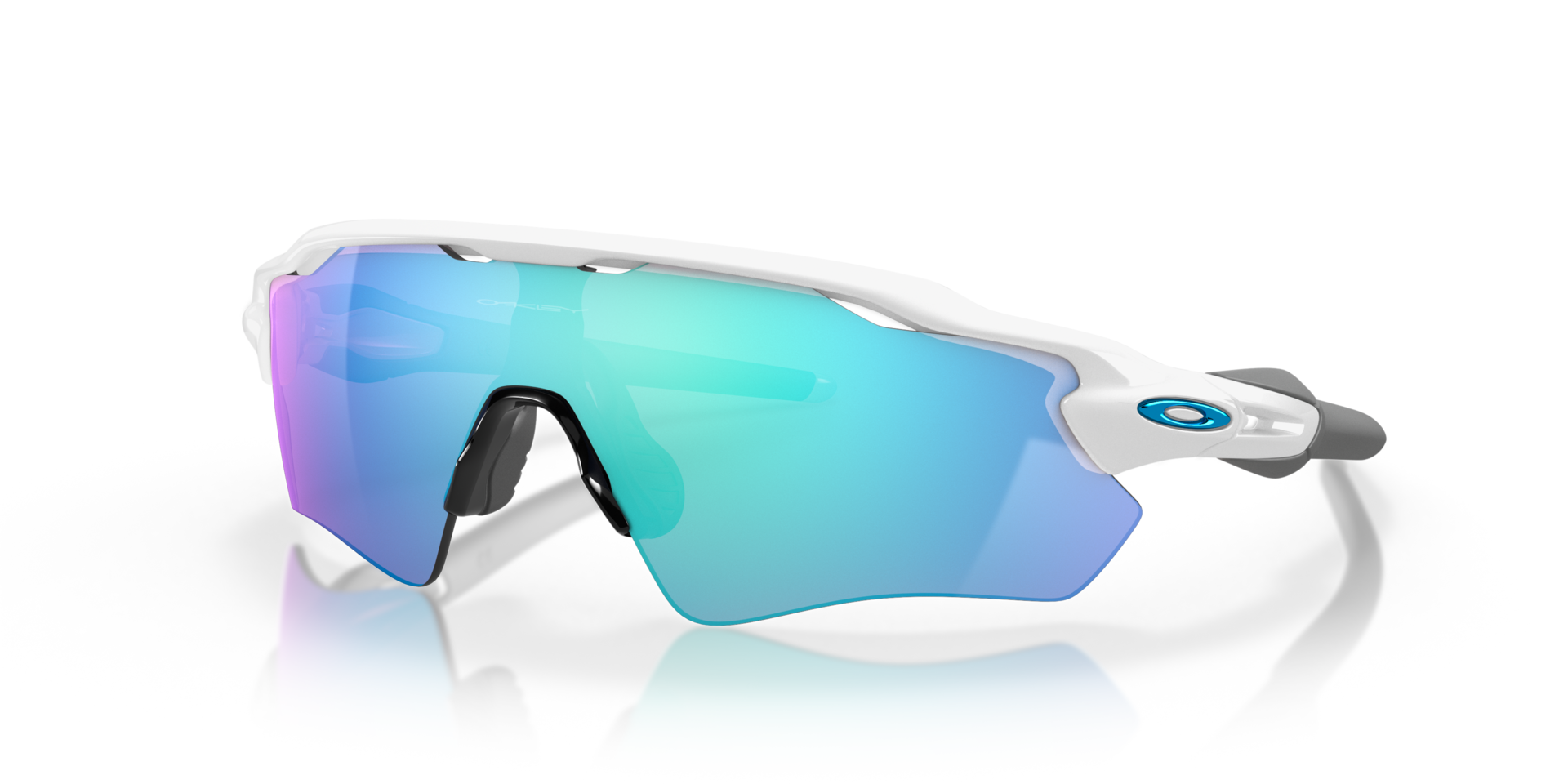Radar® EV Path® Team Colors Glanzend wit KunststofSunglass Frames van B24, Hoekweergave