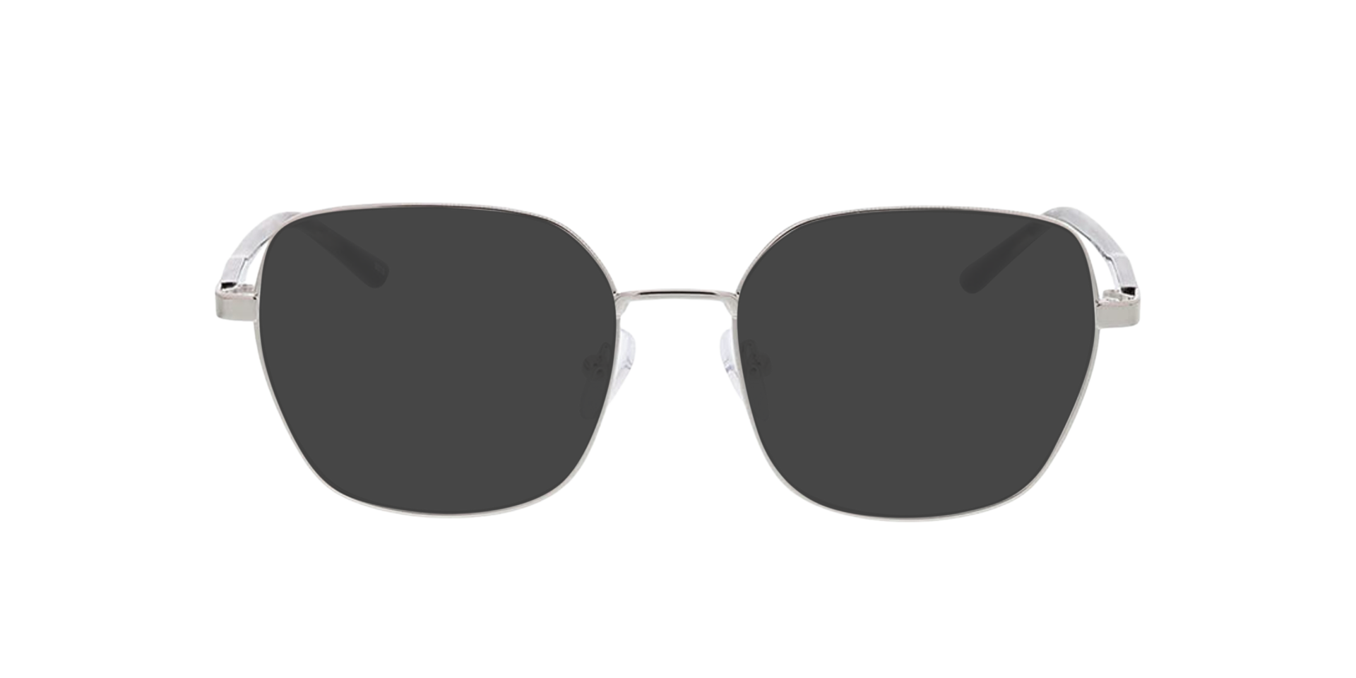 Genua Zilver  &  grijs hoorn MetaalEyeglass Frames van B24, met getinte lenzen