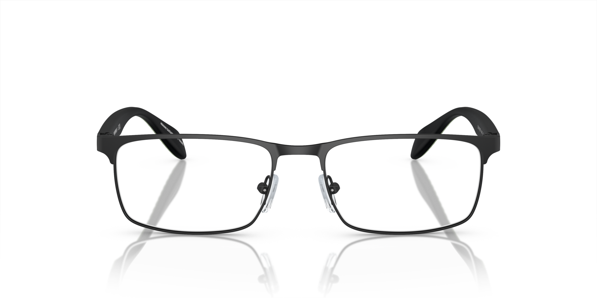 EA1149 Matt Schwarz MetallEyeglass Frames von B24, Vorderansicht